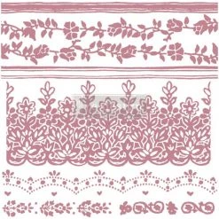 Prima Re-Design Decor Clear-Cling Stamps Floral Borders Stamp Redesign Decor Clear-Cling Stamp