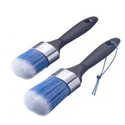 All Paint Products Blue Ice Wax And Chalk Oval Short Brush Size 1"