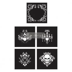 Prima Re-Design Glam Punk CeCe ReStyled Mix & Style 5 Piece Stencil Redesign With Prima 12