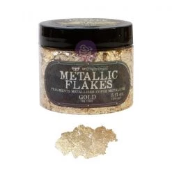 Prima Re-Design Gold Metallic Flakes Art Ingredients - 1 Jar