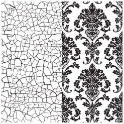 Prima Re-Design Imperial Crackle Stamp Redesign Decor Clear-Cling Stamp
