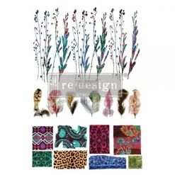 Prima Re-Design In Flight Transfer – DESIGN SIZE 24″ X 34″, CUT INTO 4 SHEETS Decor Transfers