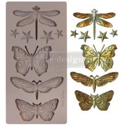 Prima Re-Design Decor Moulds CeCe Insecta & Stars Silicone Mold Redesign With Prima Decor Mould