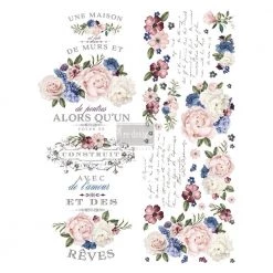 Prima Re-Design Lavender Bush Transfer Redesign With Prima- Design Size 22″ X 30″, CUT INTO 3 SHEETS Wholesale