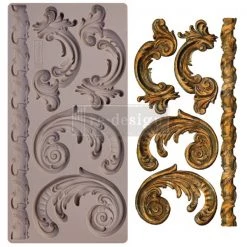 Prima Re-Design Lilian Scrolls Silicone Mold Redesign With Prima Decor Mould Decor Moulds