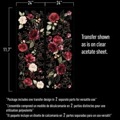 Prima Re-Design Midnight Floral REDESIGN DECOR TRANSFERS – SIZE 22″ X 33″