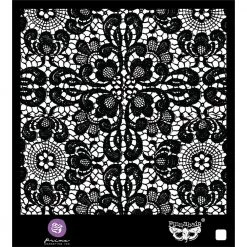 Prima Re-Design Ornate Lace Stencil Finnabair Redesign With Prima Stencil Size 6"× 9"
