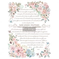 Prima Re-Design Pure Light Floral Transfer Redesign With Prima – TOTAL SHEET SIZE 24″X35″, CUT INTO 3 SHEETS Decor Transfers