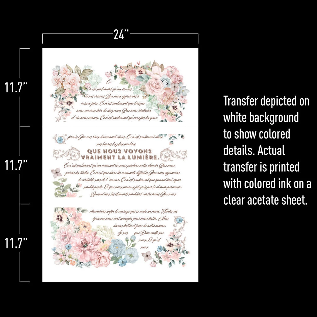 Prima Re-Design Pure Light Floral Transfer Redesign With Prima – TOTAL SHEET SIZE 24″X35″, CUT INTO 3 SHEETS Decor Transfers 5 Prima Re-Design Pure Light Floral Transfer Redesign With Prima – TOTAL SHEET SIZE 24″X35″, CUT INTO 3 SHEETS Decor Transfers