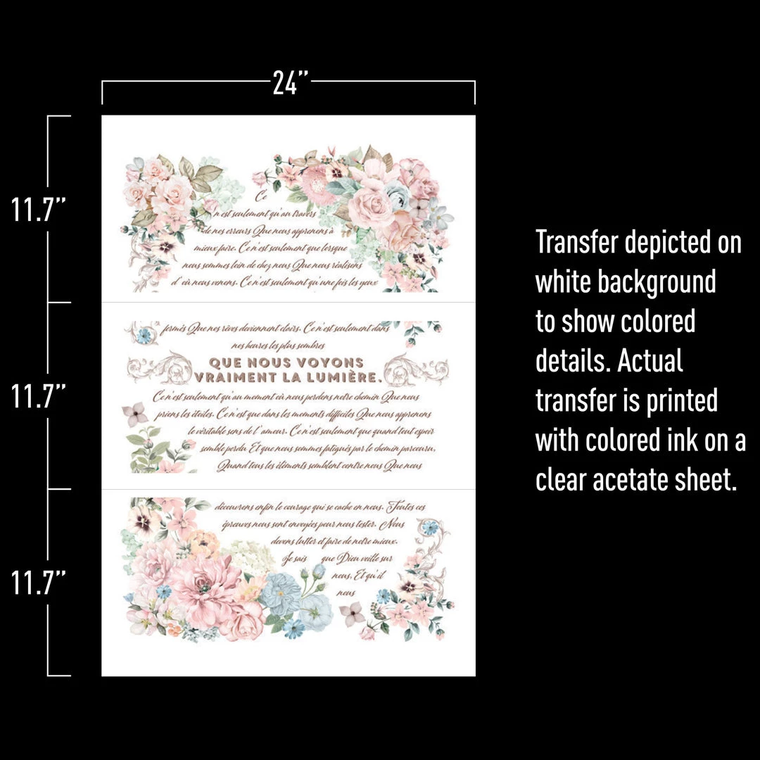 Prima Re-Design Wholesale Pure Light Floral Transfer Redesign With Prima – TOTAL SHEET SIZE 24″X35″, CUT INTO 3 SHEETS 5 Prima Re-Design Wholesale Pure Light Floral Transfer Redesign With Prima – TOTAL SHEET SIZE 24″X35″, CUT INTO 3 SHEETS