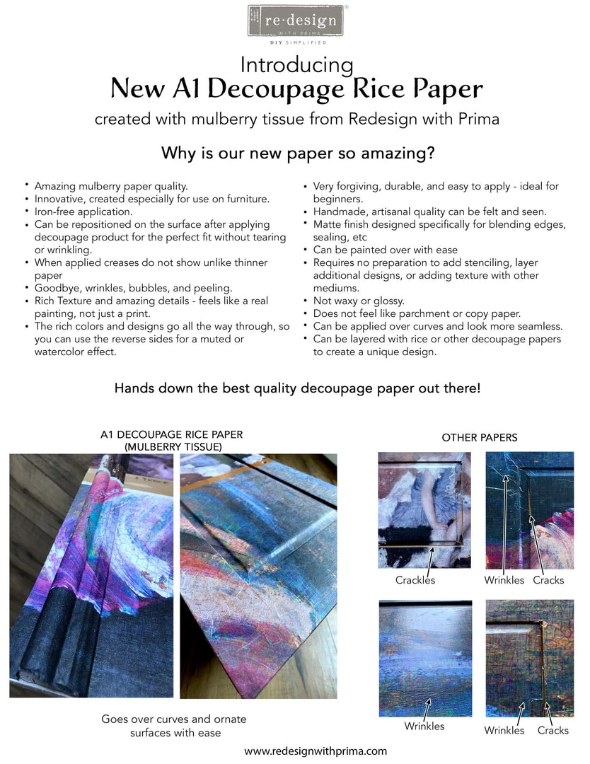 Prima Re-Design Decor Rice Paper Riviera A1 Decoupage Rice Paper Redesign With Prima 10 Prima Re-Design Decor Rice Paper Riviera A1 Decoupage Rice Paper Redesign With Prima