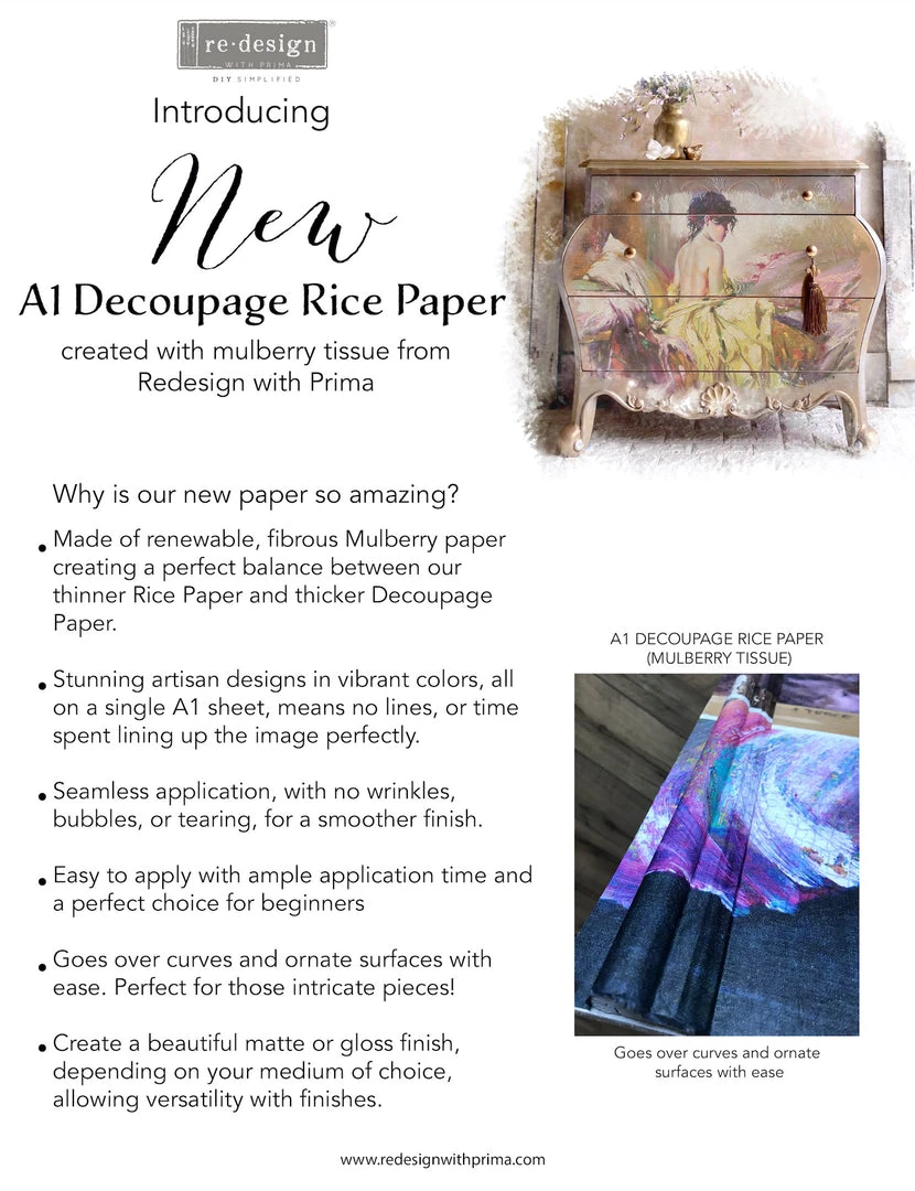 Prima Re-Design Royal Garden A1 Decoupage Rice Paper Redesign With Prima 8 Prima Re-Design Royal Garden A1 Decoupage Rice Paper Redesign With Prima
