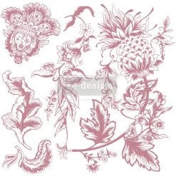 Prima Re-Design Rustic Floral Elements Stamp Redesign Decor Clear-Cling Stamp Wholesale