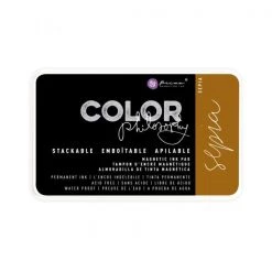 Prima Re-Design Decor Clear-Cling Stamps Sepia Color Philosophy Permanent Ink Pad