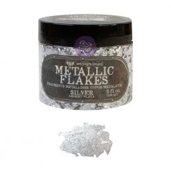 Prima Re-Design Silver Metallic Flakes Art Ingredients – 1 Jar Wholesale