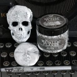 Prima Re-Design Prima Metallics And Metallic Flakes Silver Metallic Flakes Art Ingredients – 1 Jar
