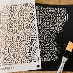 Prima Re-Design Redesign Stencils Victorian Tiles Stencil Finnabair Redesign With Prima Stencil Size 6″X9″