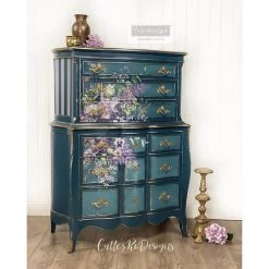 Prima Re-Design Decor Transfers Vigorous Violet Transfer Redesign With Prima – TOTAL SHEET SIZE 48″X35″, CUT INTO 6 SHEETS