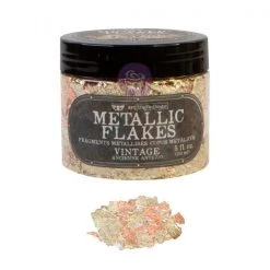 Prima Re-Design Vintage Metallic Flakes Art Ingredients – 1 Jar